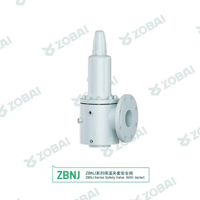 ZBNJ jacketed safety valve with flanged connection and enclosed body jacket