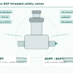 Válvulas de seguridad roscadas NPT vs BSP