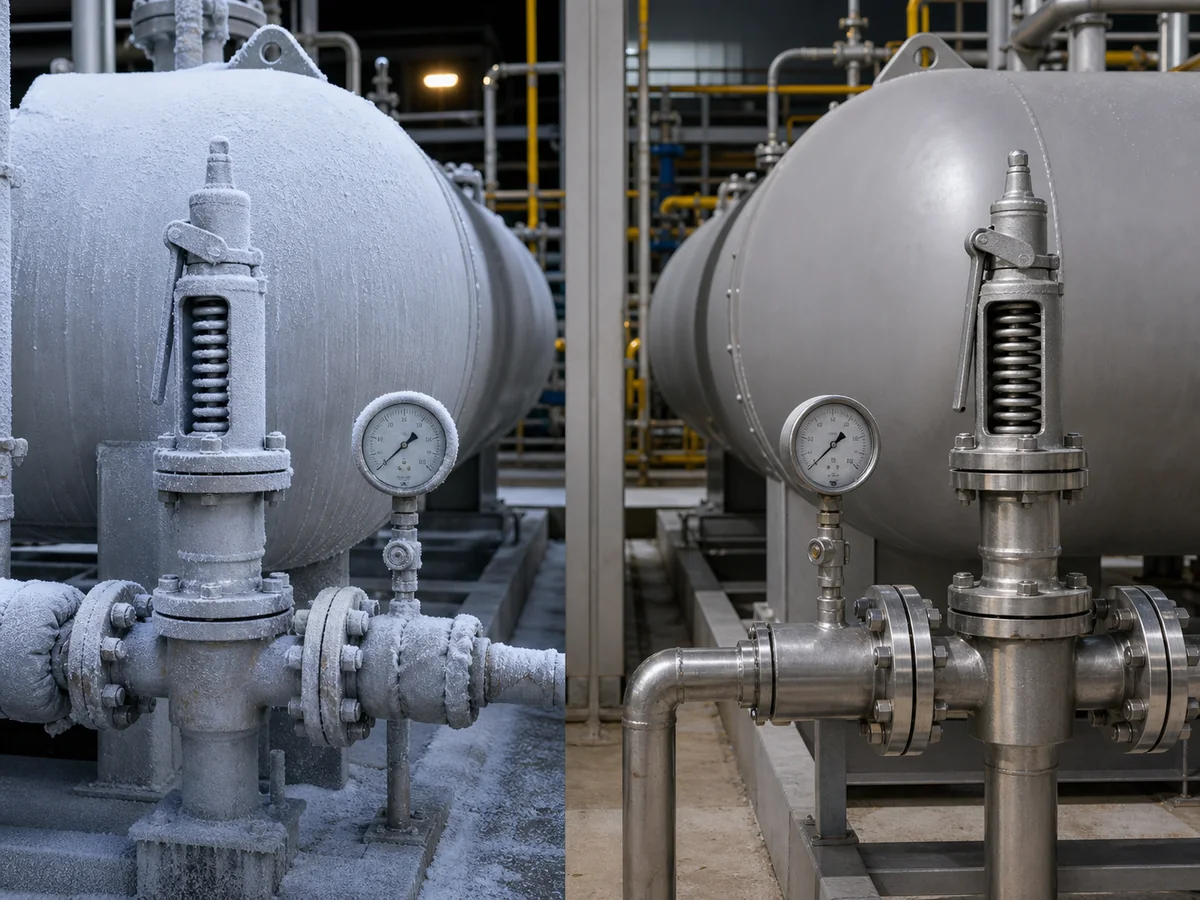 Engineering comparison of propane and butane vapor pressure temperature phase and LPG mixture factors for relief valve selection