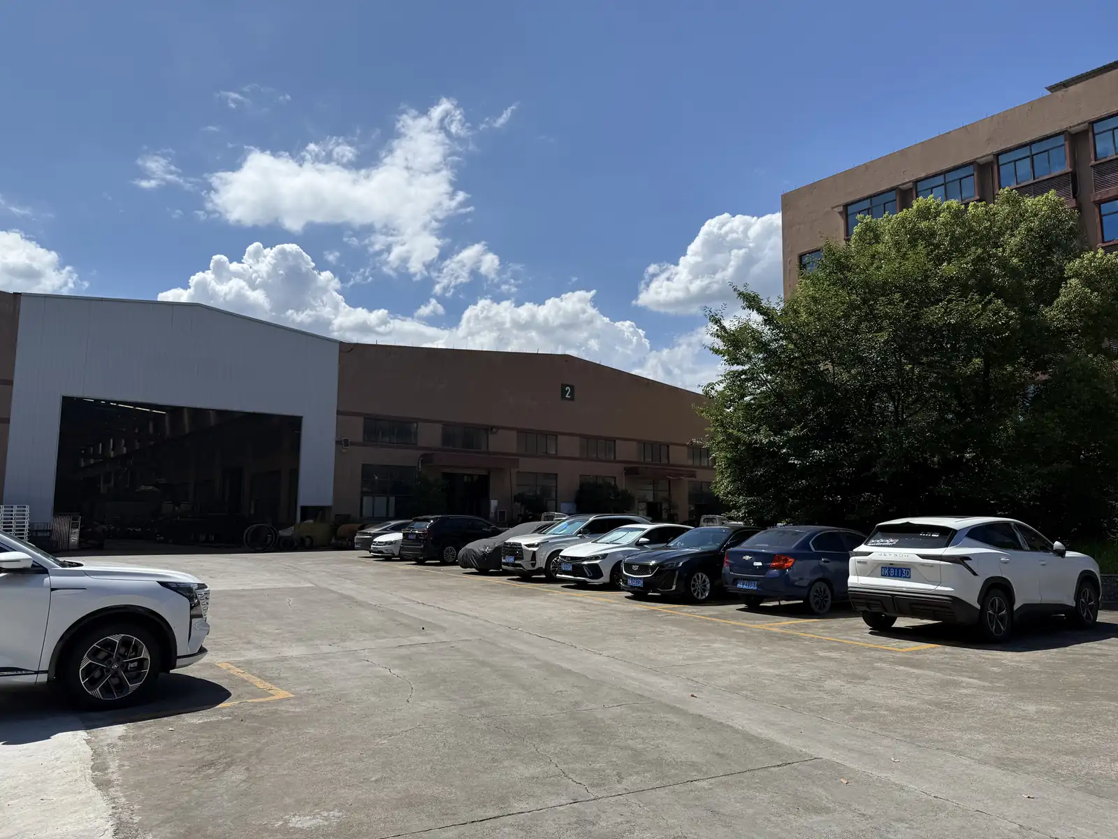 ZOBAI factory exterior and visitor parking area