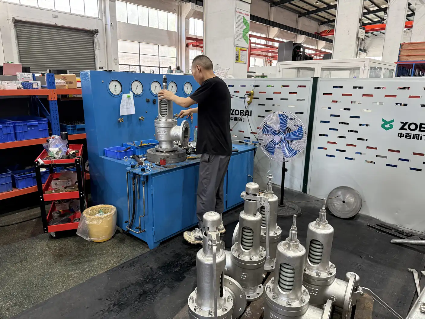 ZOBAI safety valve pressure-testing workstation