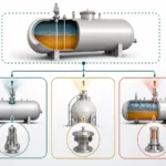 Decision diagram separating pressurized LPG vessel safety relief from other LPG storage protection duties.