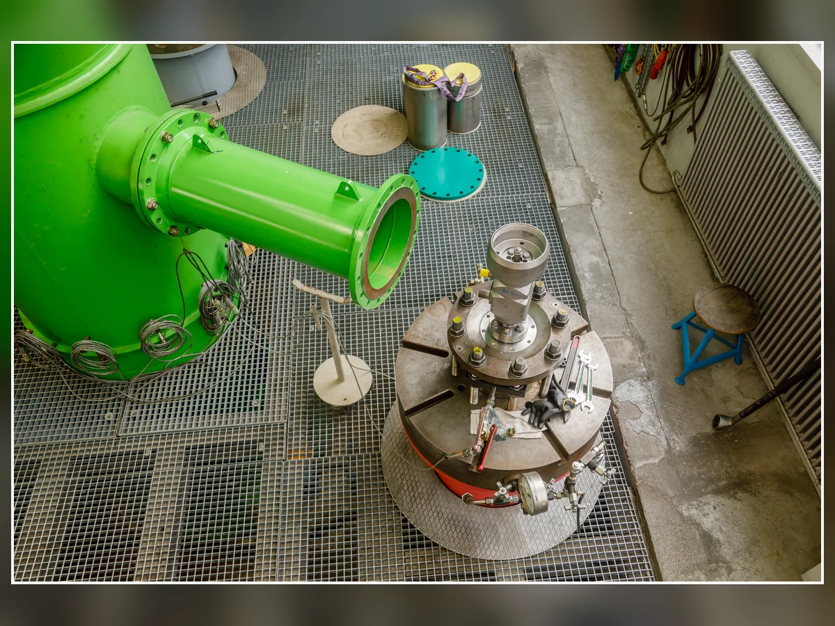 Real Safety Relief Valve Test Laboratory Real laboratory setup used to determine safety relief valve characteristics