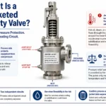 Diagram of a jacketed safety valve showing separate process and heating circuits
