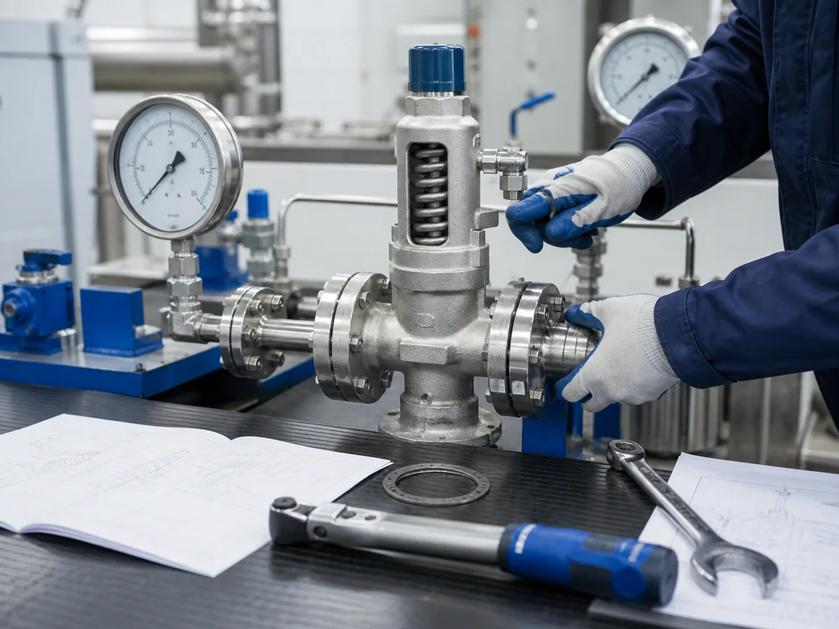 ZOBAI LPG relief valve set pressure and capacity review on a factory test bench