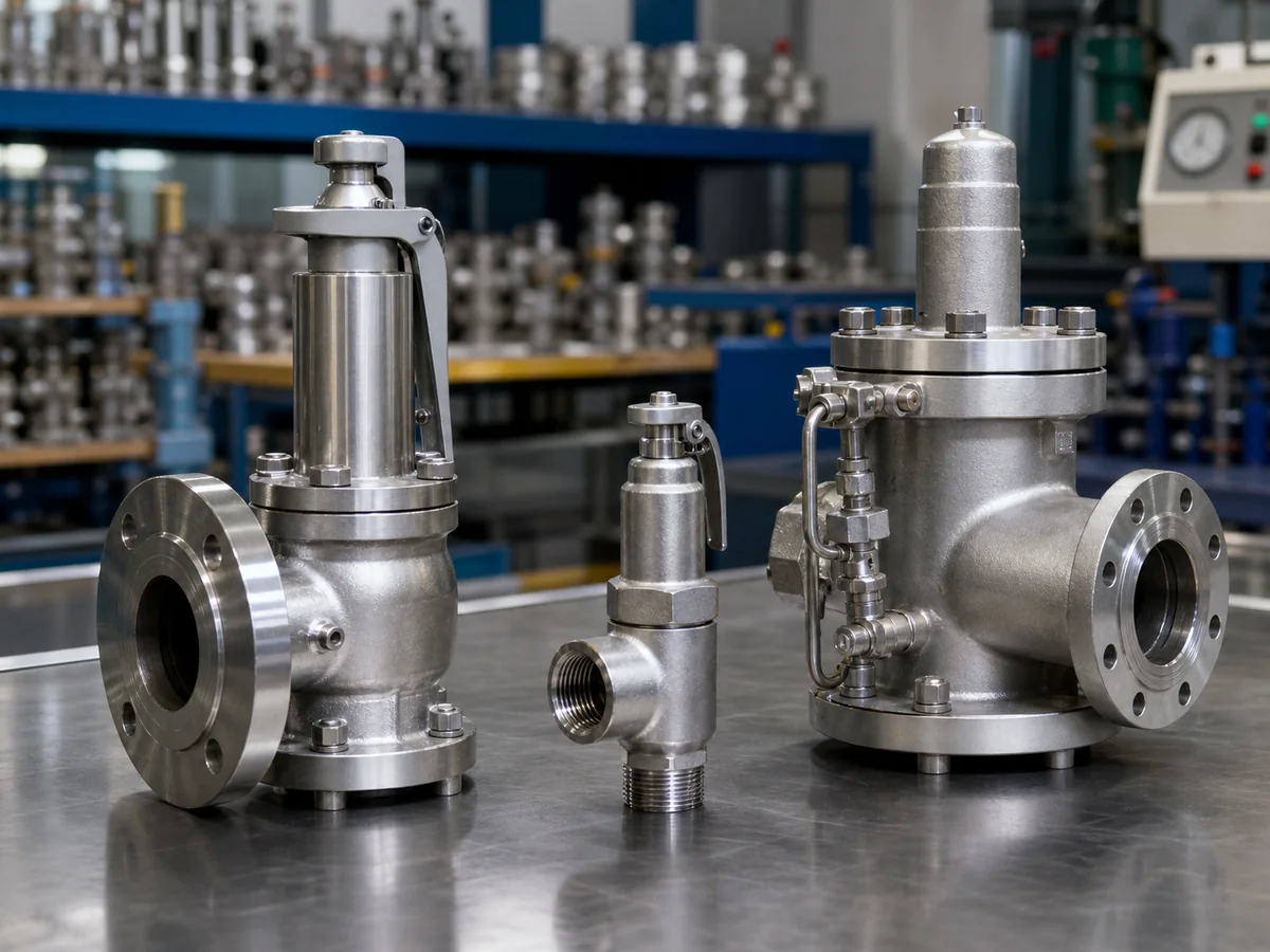Conventional balanced and pilot operated relief valves arranged for back pressure selection review