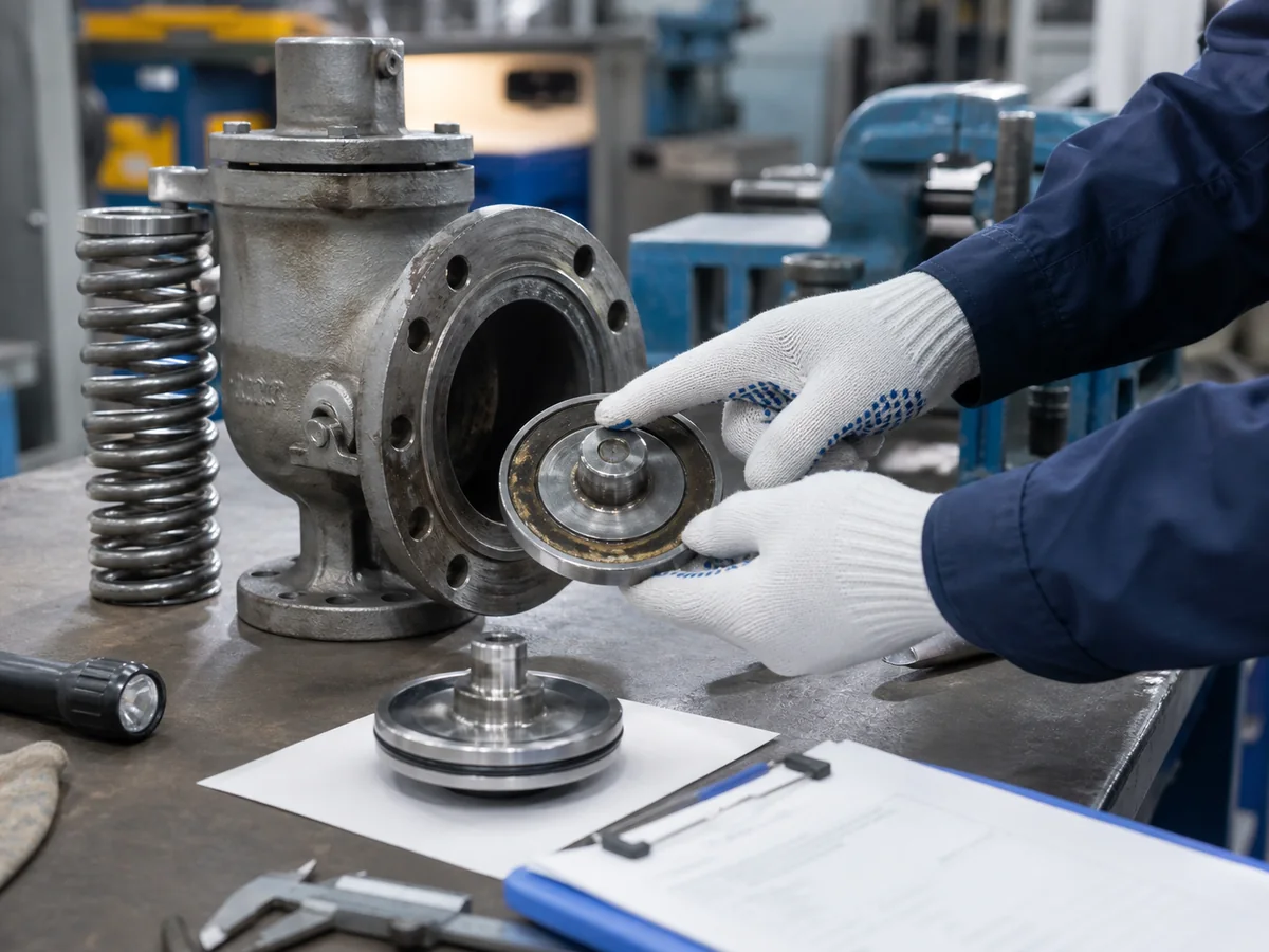 Safety valve repair and replacement review with worn sealing parts and new components