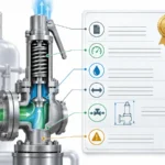 Registro de capacidade certificada anotado mostrando o valor de classificação juntamente com meio, faixa de pressão, geometria de fluxo e condições de aplicabilidade.