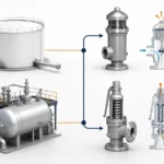 Decision diagram separating tank pressure-vacuum protection from pressurized-equipment overpressure protection.