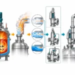 Reactor safety valve selection workflow from a credible runaway scenario through relief demand, sizing, arrangement screening and verification.