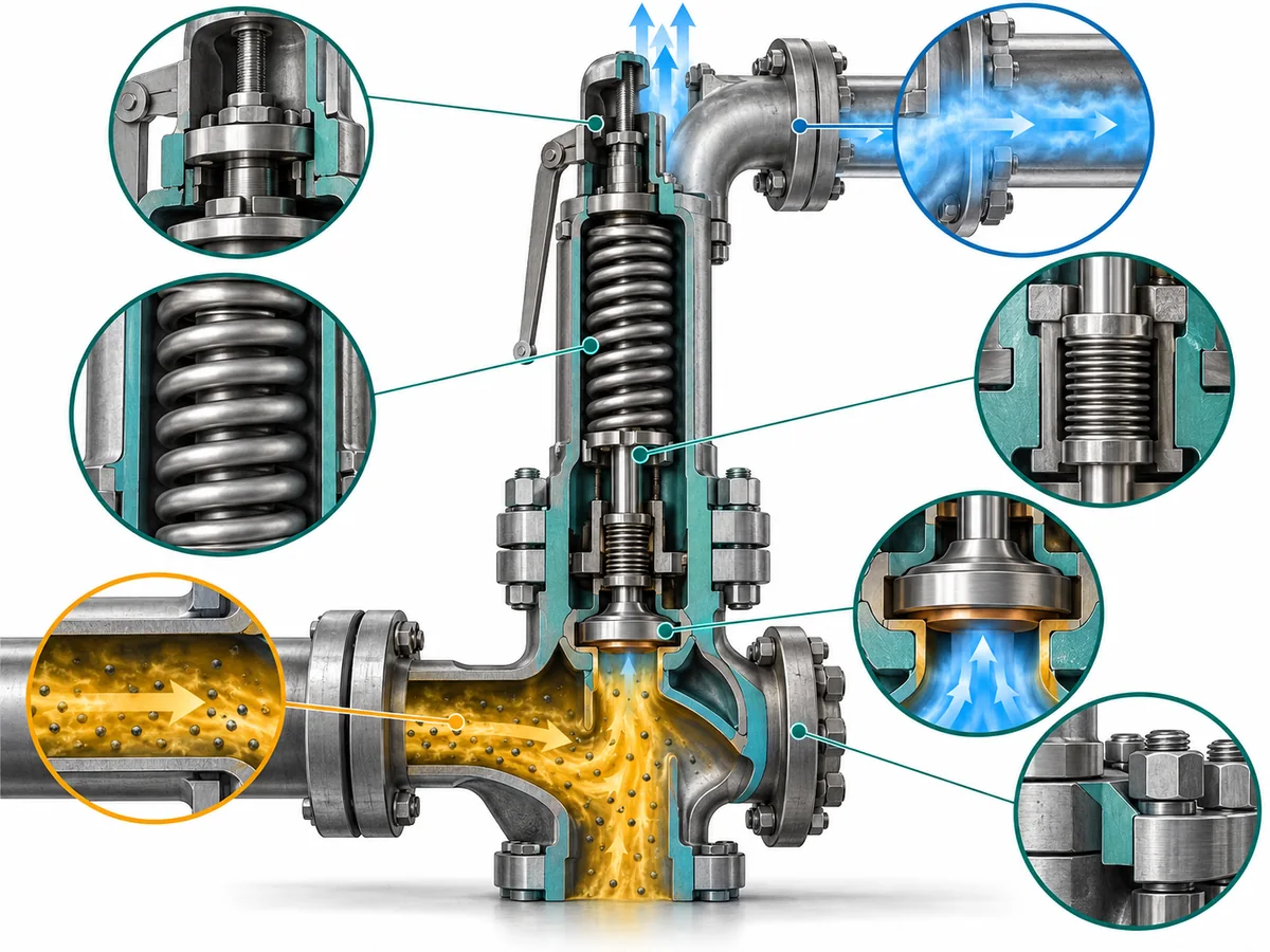 Safety valves for sour gas require review of pressure-retaining, wetted, trim, spring, bellows, seal and fastener zones.