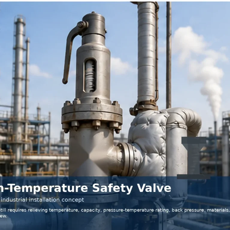 High-temperature safety valve installation with insulated discharge piping