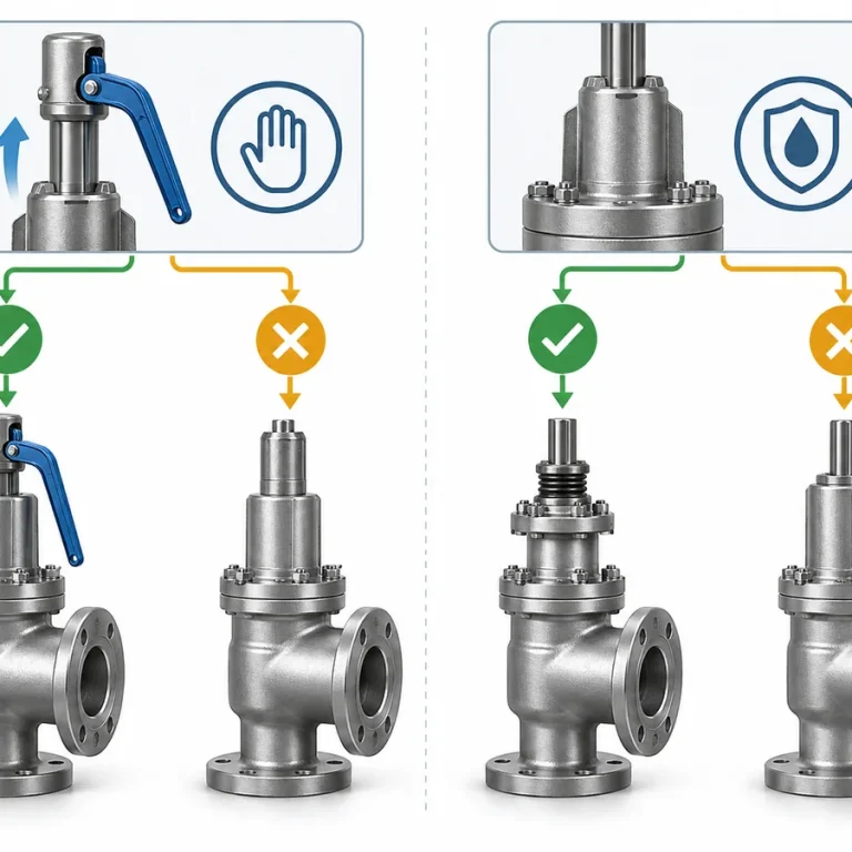 Decision flow separating lifting-device requirements from packed-lever construction requirements.